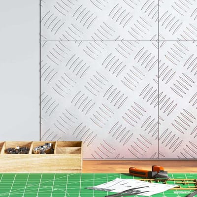vidaXL - Trapmatten - 4 - st - 30 - x - 30 - cm - Zilver - Aluminium - Vierkant