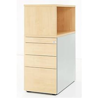 Schäfer Shop Genius zuil met bovenblad, afsluitbaar, greepgleuf aan zijkant, ahorn