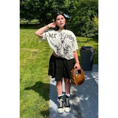 Hoge Taille Gelaagde Minirok