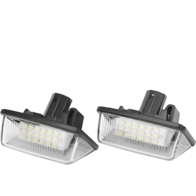 2 pièces Lumière LED pour Plaque d'immatriculation 6500K Faible consommation d'énergie Convient pour Corolla Crown Starlet gray