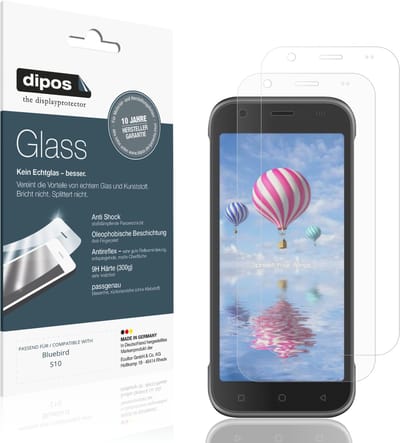 dipos – 2x Matte Pantserfolie geschikt voor Bluebird S10 | 9H Screenprotector