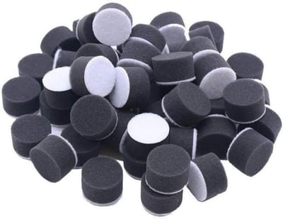 Xianglaa-Good Polishing Pads, 50pcs Car Polishing Machine 25mm Polishing Buffing Kit, 1 inch Polishing Pad, Detail Polishing Machine Wax Hand Tool, Adapter for Auto Care Polishing (Color: Black)
