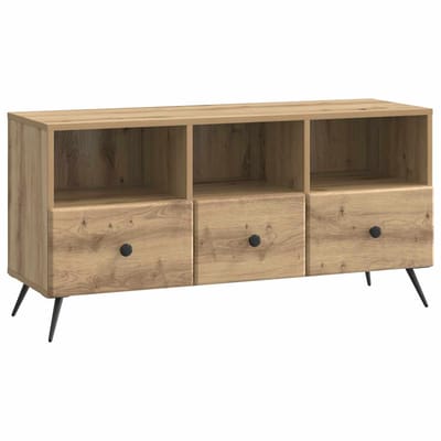 vidaXL - TV - Kast - 102 - x - 34,5 - x - 50 - cm - Artisanaal - eiken - Bewerkt - hout