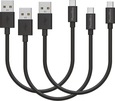 3x USB C naar USB A Kabel Zwart - 0,2 meter - Oplaadkabel voor Honor 400 Smart / Honor 400 Lite / Honor 400 / Honor 200 Smart / Honor 200 Lite / Honor 200 / Honor 90 Smart / Honor 90 Lite / Honor 70 Lite