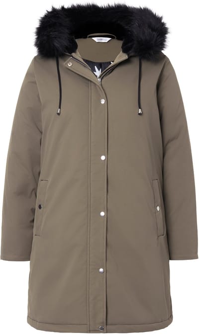 Angel of Style - Dames - Parka oversized capuchon sterrenpatroon - Kaki - Maat 42+