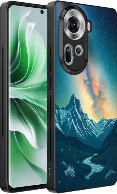 Smartphonica Telefoonhoesje Geschikt voor Oppo Reno 11 met Sterrenhemel Opdruk - TPU Backcover Case With Space And Milkyway Design geschikt voor Oppo Reno 11