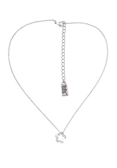 Behave Ketting met hangertje in bloemetjesvorm met steentjes
