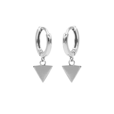 Karma Oorringen Hinged Hoops Triangle Zilver