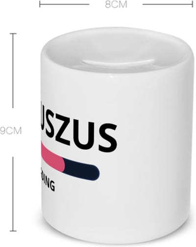 Akyol - bonuszus loading Spaarpot - Zus - ochtendkoffie laden - verjaardagscadeau - verjaardag - cadeau - cadeautje voor zus - zus artikelen - kado - geschenk - gift - 350 ML inhoud