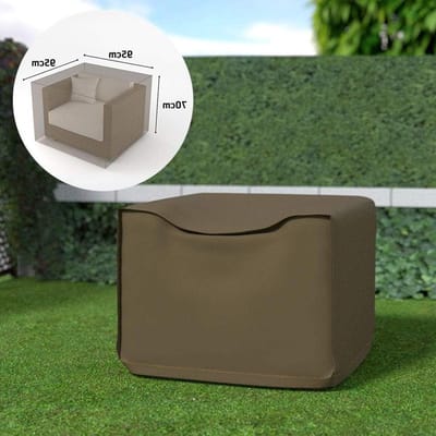 Zitbank Tuin - Buitenbank - Ontspannen Buiten - Waterbestendig Materiaal - 95x95x70 cm - Lichtbruin
