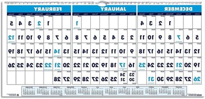 Wandkalender Drie Maanden - Jaarkalender Planner - Jaar Plannen - Grote Dagen Zichtbaar - 78 x 30 cm - Niet gespecificeerd