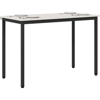 vidaXL - Eettafel - Wit - 110 - x - 55 - x - 75 - cm - Massief - grenenhout