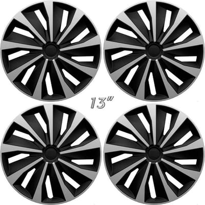 Autostyle Wieldoppen 13 inch Grip zilver/zwart
