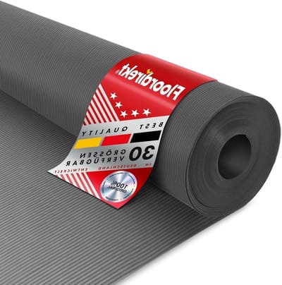 Rubberen Mat - Vloerbedekking Loper - Industrieel Gebruik - Fijngeribbeld Antislip - 100 x 500 cm - Zwart
