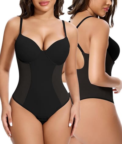 Figuurcorrigerend Shapewear Body met Push-Up Bh en Rugloos Ontwerp
