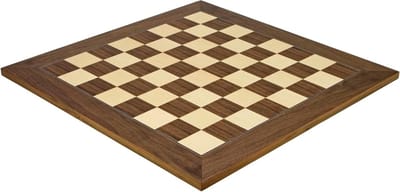 19,7 inch walnoot en esdoorn Deluxe schaakbord, gemaakt in Spanje