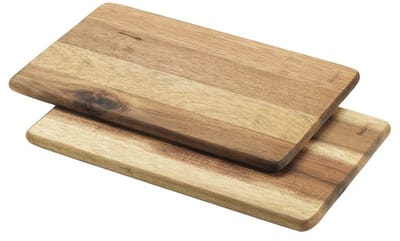 Metaltex snackplank set van 2 – acaciahout, FSC-gecertificeerd, 23 x 15 cm, hout