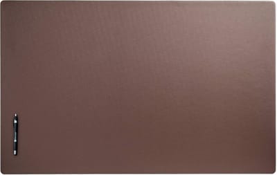 Groot Bureauonderlegger Leerlook - 38x24 cm - Chocoladebruin Bureau Bureaumat