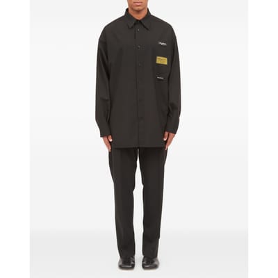 mm6 maison margiela shirt zwart man patch logo