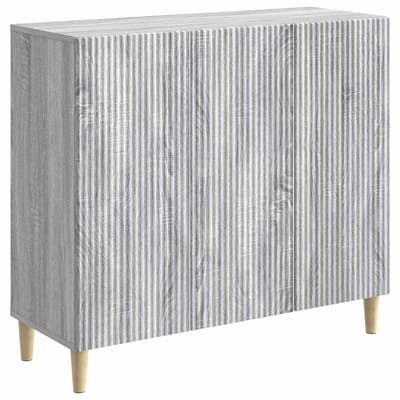 vidaXL - Dressoir - Grijs - sonoma - 89 - x - 34,5 - x - 80 - cm - Bewerkt - hout