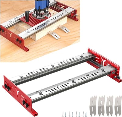 Werktafel Bord Frezen - Houtbewerking Sled - Platte Panelen Maken - Verstelbare Hoogte - 590 mm Breed - Zilver