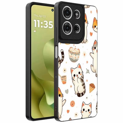 Geschikt voor Motorola Moto G86 Telefoonhoesje met katten opdruk - TPU backcover case cat design - Smartphonica geschikt voor Motorola Moto G86