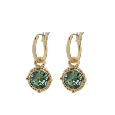 Biba Hang Oorbellen Goud met Swarovski Steentje Erinite