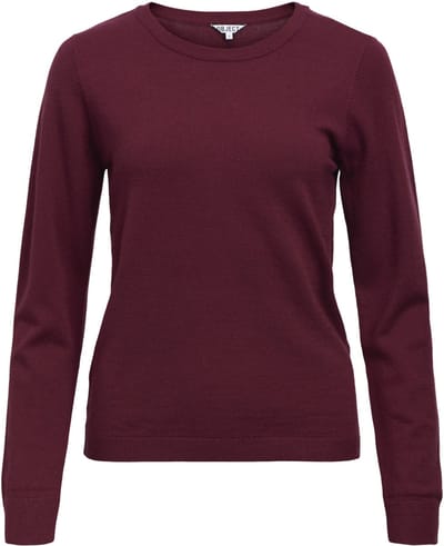 Object Trui Objthess L/s O-neck Knit Pullover N 23034469 Windsor Wine/melange Dames Maat - L