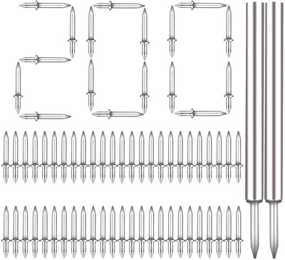 Dailygoods- Spijkers 200 Stuks - Naadloze Spijkers - Dubbelkoppige Schroef - Mouwgereedschap - Koolstofstaal - 2,7 cm lengte - Nagels