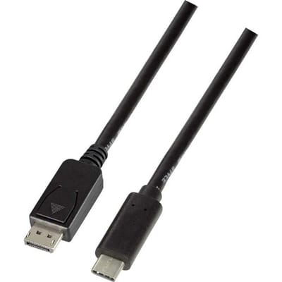LogiLink UA0335 USB-C-displaykabel USB-C / DisplayPort Adapterkabel USB-C stekker, DisplayPort-stekker 1.80 m Zwart 4K UHD