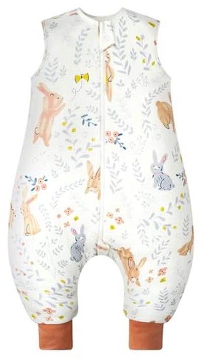 Slaapzak met Voeten voor Baby's - 1.0 Tog, 100% Katoen, Geschikt voor het Hele Jaar