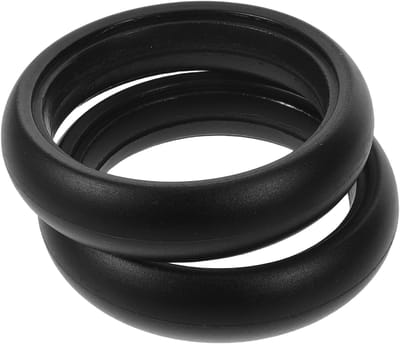 Kinderwagenband Rubber - Babywagen Wiel - Comfortabel Rijden - Schokabsorberend Ontwerp - 12.5 cm Diameter - Zwart