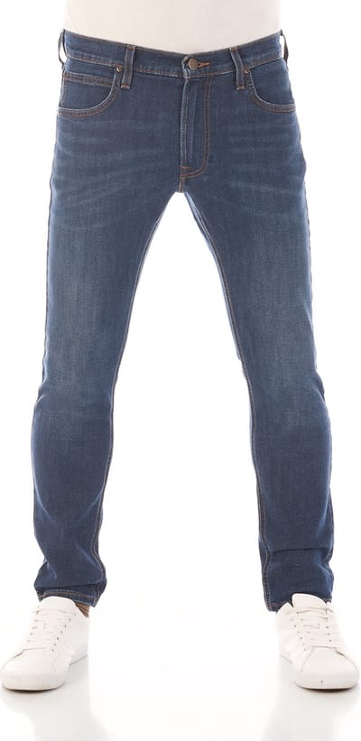 Lee Heren Jeans Broeken Luke Slim Tapered tapered Fit Blauw Volwassenen Denim Jeansbroek
