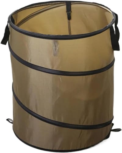 Tuinafvalzak - Opvouwbare container - Afval verzamelen - Zelfstaand ontwerp - 38 liter - Donkergroen
