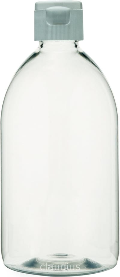 Lege Plastic Fles 500 ml PET transparant - met witte klepdop - set van 10 stuks - navulbaar - Leeg