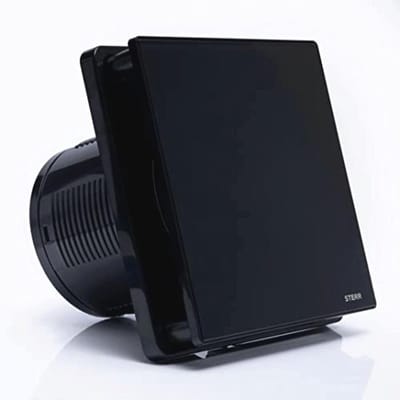 Zwarte Afzuigkap 100 mm - Stille Badkamerventilator voor Optimale Luchtafzuiging
