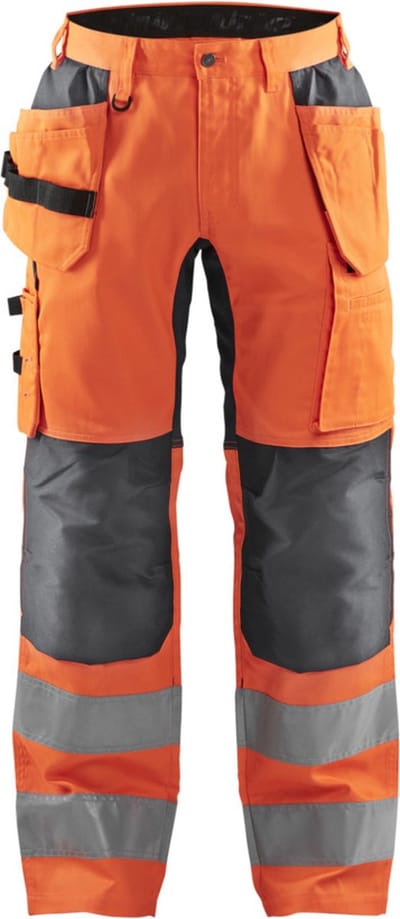 Blaklader Werkbroek met stretch High Vis 1552-1811 - High Vis Oranje/Medium Grijs - C146