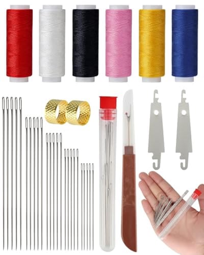 Complete 37-delige naaiset met etui - Handige naalden met groot oog voor reparaties en handwerk