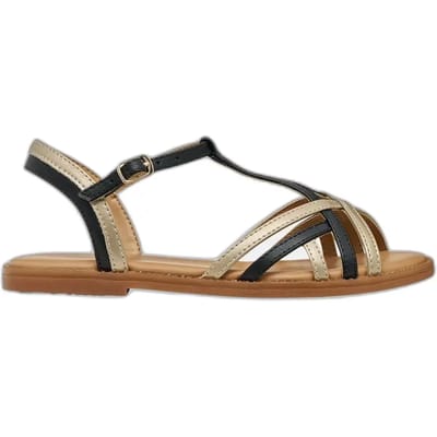 GEOX SANDAL KARLY MEISJES Sandalen - ZWART/PLATINA - Maat 30