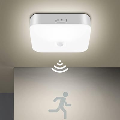 carmdering - LED Plafondlamp met Bewegingssensor - Draadloos - Oplaadbaar - Wit Licht