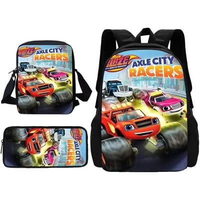 Blaze en de Monster Machines Schoolrugzak Met Schoudertas Etui Schooltassen voor Beste Cadeau