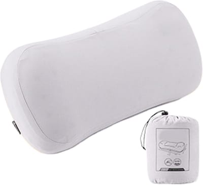 Kampeer Kussen - Reis Kussen - Comfortabel Slapen - Ergonomisch Neksteun - 43 x 22 cm - Grijs