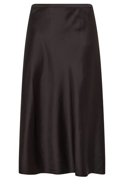 Yours London Chocoladebruine Schuingesneden Satijnen Rok Size 38