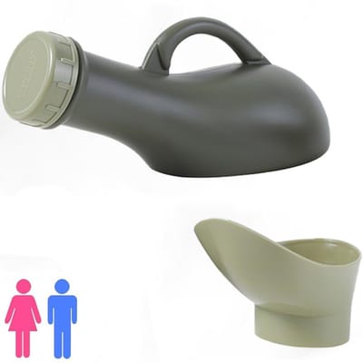 Unisex urinaal met schroefdeksel - 1 liter inhoud - Urinefles - Plasfles - Urinaal - Plasbuis - Urinefles - Urinaal Met Handvat - Urinaal mannen - Urinaal heren - Mannen met deksel - Afsluitbaar - Kunststof plasfles - Urinefles met deksel