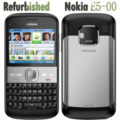 Téléphone Mobile Nokia Original Nokia E5-00 Reconditionné Avec 1 SIM No charger noir