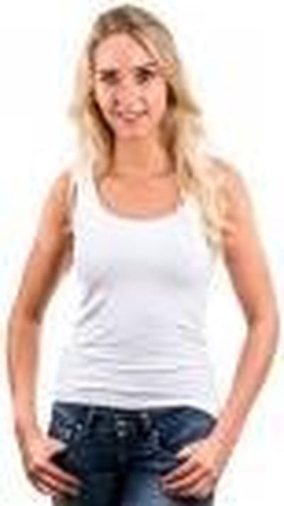 Garage 703 - Dames Singlet Bodyfit wit XS 95% katoen 5% elastan