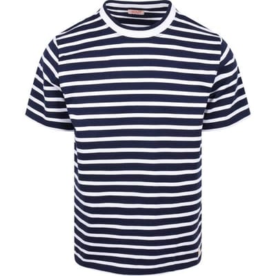 Armor-Lux T-Shirt Hèritage Strepen Donkerblauw (navy) - Maat XXL - Heren - Casual T-shirts