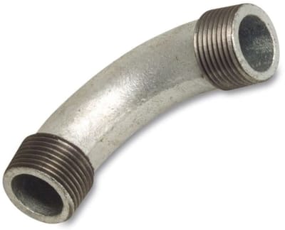 Draadfitting Gietijzer Bocht 90° 1 1/4" AG x 1 1/4" AG