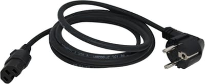 apparaatsnoer hittebestendig 3x1.00mm 2.0m zwart