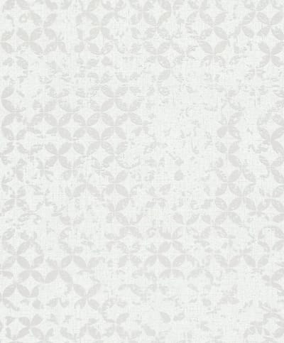 Vliesbehang - Lichtgrijs - Geometrisch Patroon - Modern & Rustgevend - Muurdecoratie voor Woonkamer & Slaapkamer